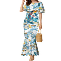 Hawaii Father's Day It's Surfing Time Mermaid Dress Aloha L Makuakane DT02 Women Blue - Polynesian Pride