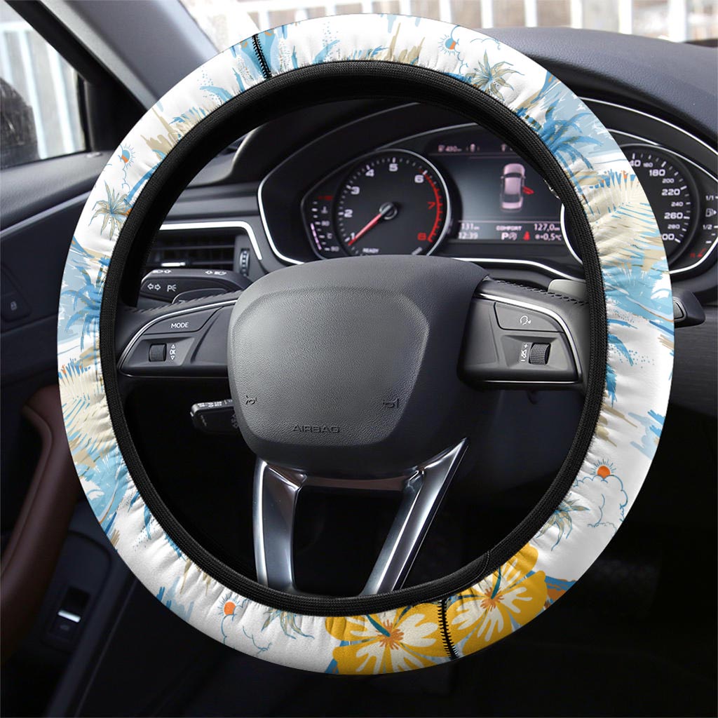 Hawaii Father's Day It's Surfing Time Steering Wheel Cover Aloha Lā Makuakane