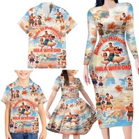 Hawaii Father's Day Family Matching Long Sleeve Bodycon Dress and Hawaiian Shirt Hula With Dad DT02 - Polynesian Pride