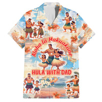 Hawaii Father's Day Family Matching Off The Shoulder Long Sleeve Dress and Hawaiian Shirt Hula With Dad DT02 Dad's Shirt - Short Sleeve Art - Polynesian Pride