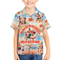 Hawaii Father's Day Family Matching Off The Shoulder Long Sleeve Dress and Hawaiian Shirt Hula With Dad DT02 Son's Shirt Art - Polynesian Pride