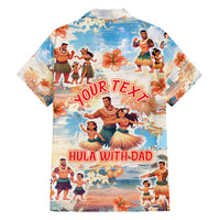 Hawaii Father's Day Family Matching Summer Maxi Dress and Hawaiian Shirt Hula With Dad