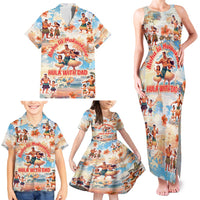 Hawaii Father's Day Family Matching Tank Maxi Dress and Hawaiian Shirt Hula With Dad DT02 - Polynesian Pride