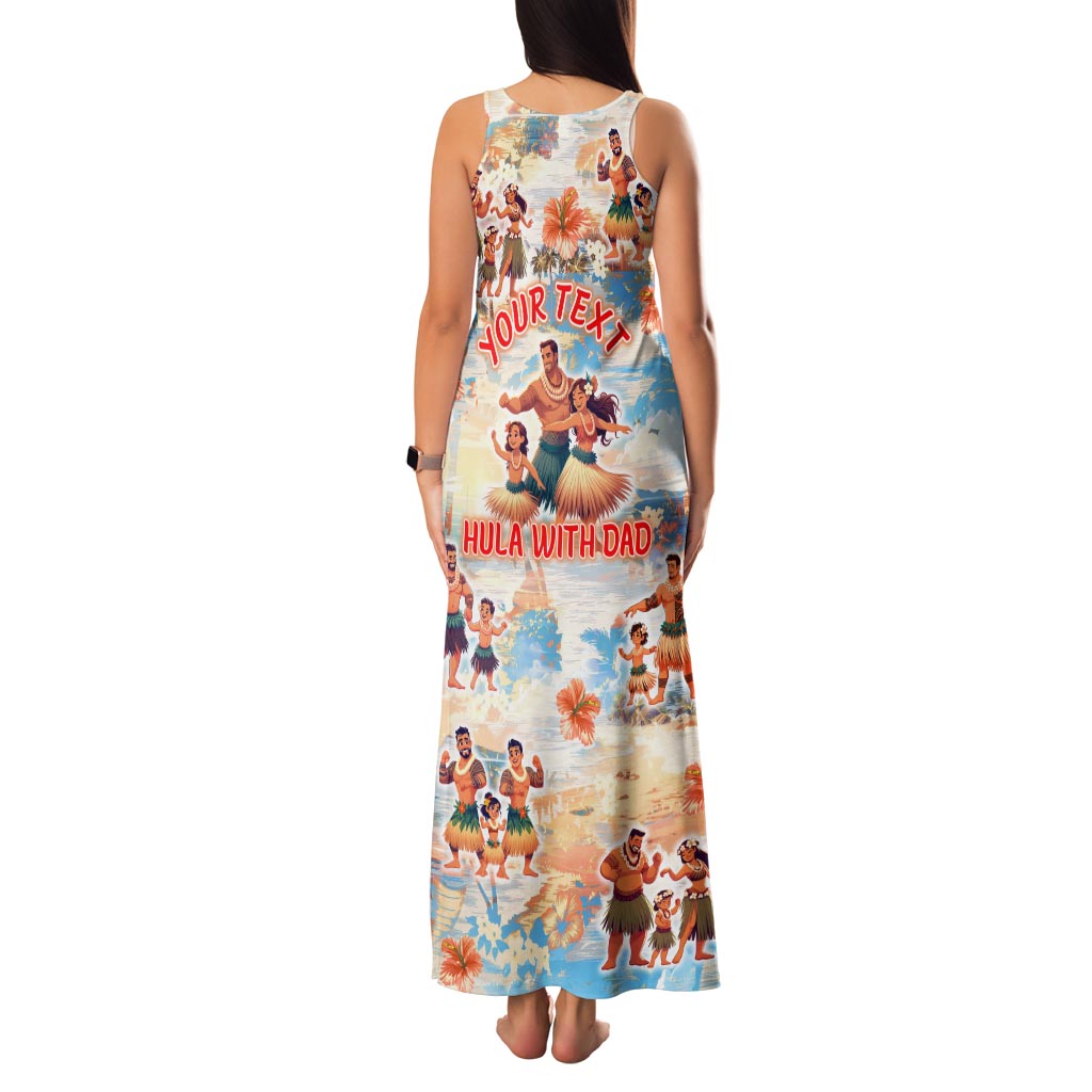 Hawaii Father's Day Family Matching Tank Maxi Dress and Hawaiian Shirt Hula With Dad DT02 - Polynesian Pride