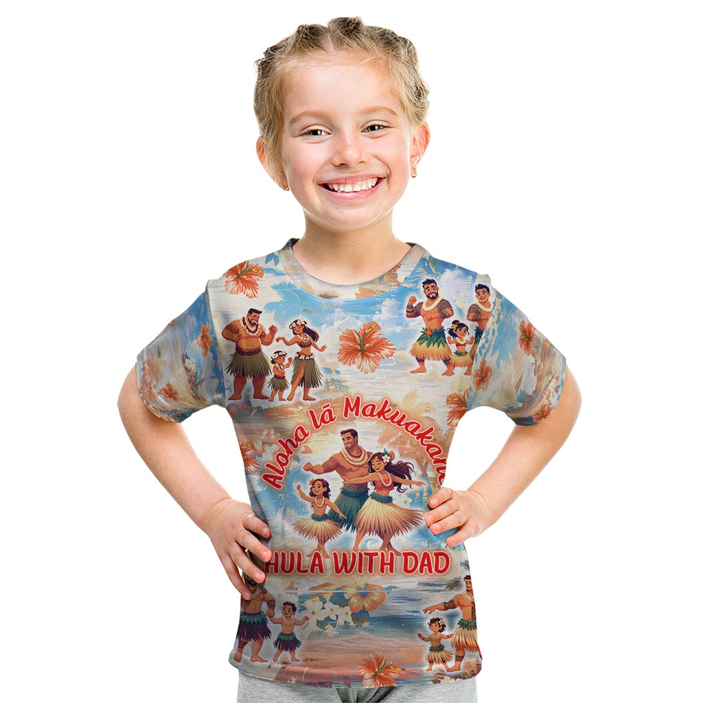 Hawaii Father's Day Kid T Shirt Hula With Dad DT02 Art - Polynesian Pride