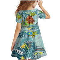 Palau Father's Day Polynesia Family Matching Mermaid Dress and Hawaiian Shirt Dad and Son