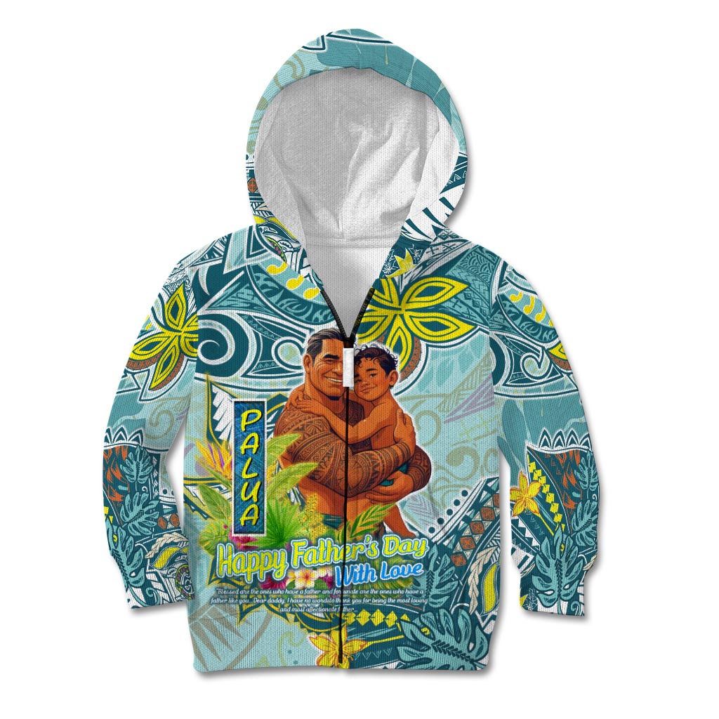 Palau Father's Day Polynesia Kid Hoodie Dad and Son