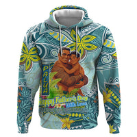 Palau Father's Day Polynesia Zip Hoodie Dad and Son