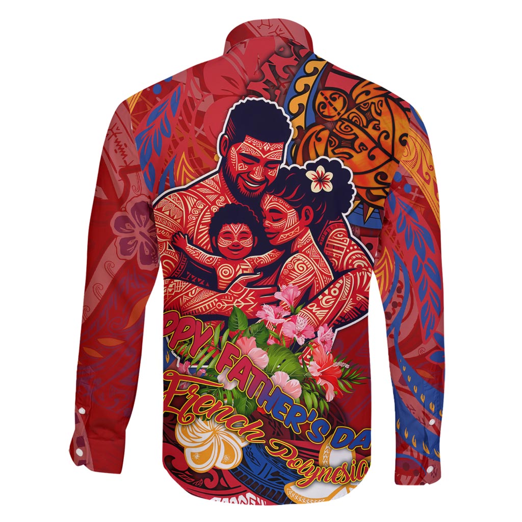 Happy Father's Day French Polynesia Family Matching Mermaid Dress and Hawaiian Shirt Family Turtle Hibiscus