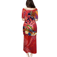 Happy Father's Day French Polynesia Family Matching Puletasi and Hawaiian Shirt Family Turtle Hibiscus