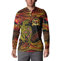 Papua New Guinea 50th Independence Day Button Sweatshirt Culture Spirit and Sovereignty