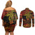 Papua New Guinea 50th Independence Day Couples Matching Off Shoulder Short Dress and Long Sleeve Button Shirt Culture Spirit and Sovereignty