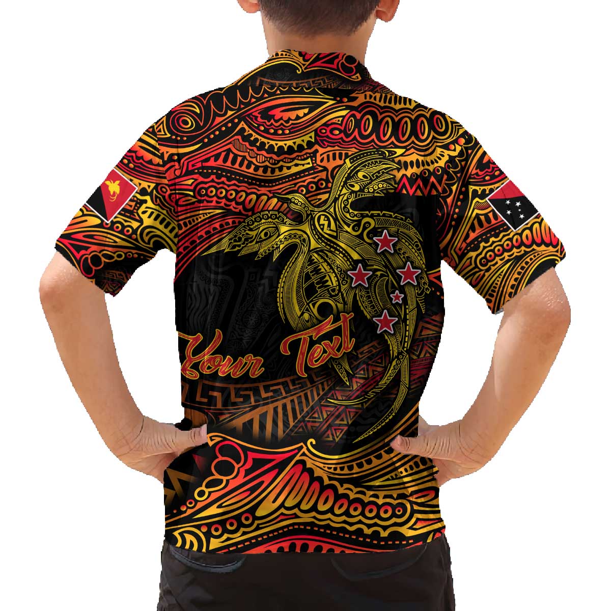 Papua New Guinea 50th Independence Day Family Matching Off The Shoulder Long Sleeve Dress and Hawaiian Shirt Culture Spirit and Sovereignty