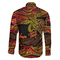 Papua New Guinea 50th Independence Day Family Matching Off The Shoulder Long Sleeve Dress and Hawaiian Shirt Culture Spirit and Sovereignty