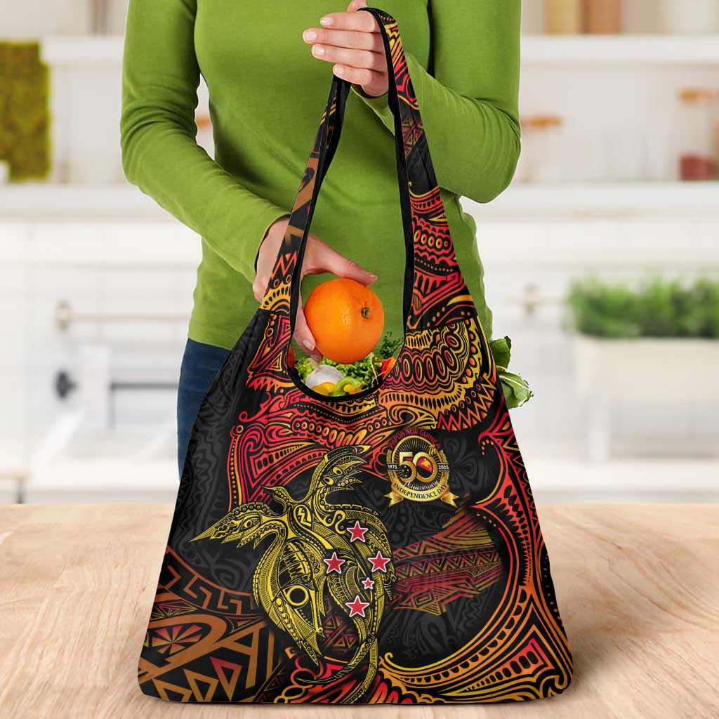 Papua New Guinea 50th Independence Day Grocery Bag Culture Spirit and Sovereignty