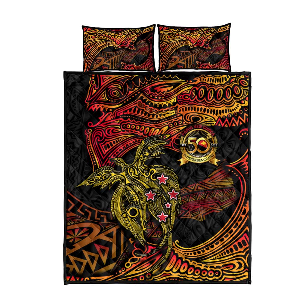 Papua New Guinea 50th Independence Day Quilt Bed Set Culture Spirit and Sovereignty