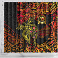 Papua New Guinea 50th Independence Day Shower Curtain Culture Spirit and Sovereignty