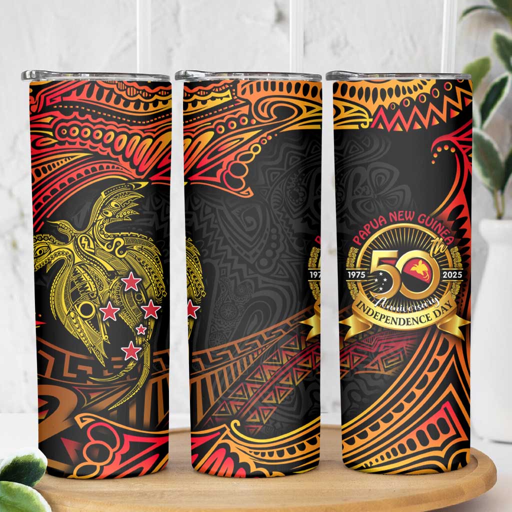 Papua New Guinea 50th Independence Day Skinny Tumbler Culture Spirit and Sovereignty