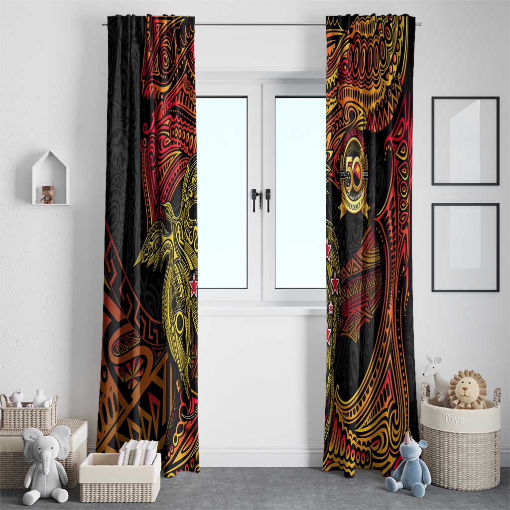 Papua New Guinea 50th Independence Day Window Curtain Culture Spirit and Sovereignty