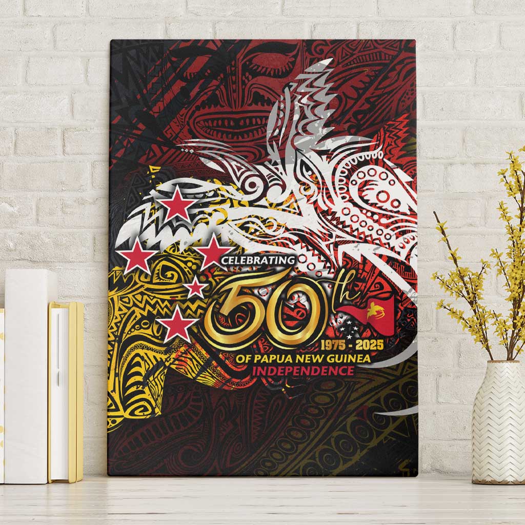 PNG 1975 - 2025 Canvas Wall Art Papua New Guinea 50th Independence Anniversary