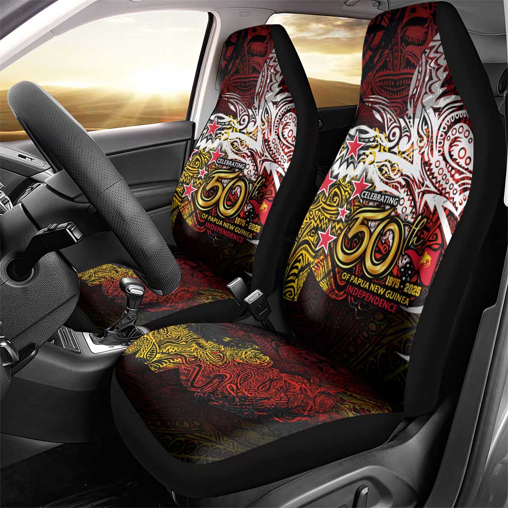 PNG 1975 - 2025 Car Seat Cover Papua New Guinea 50th Independence Anniversary