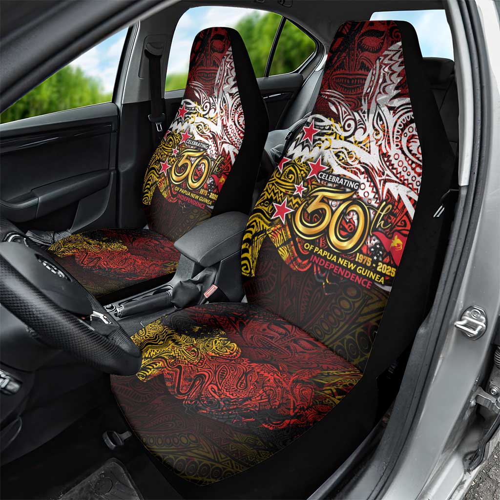 PNG 1975 - 2025 Car Seat Cover Papua New Guinea 50th Independence Anniversary