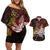 PNG 1975 - 2025 Couples Matching Off Shoulder Short Dress and Hawaiian Shirt Papua New Guinea 50th Independence Anniversary