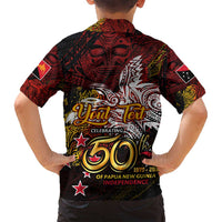 PNG 1975 - 2025 Family Matching Summer Maxi Dress and Hawaiian Shirt Papua New Guinea 50th Independence Anniversary