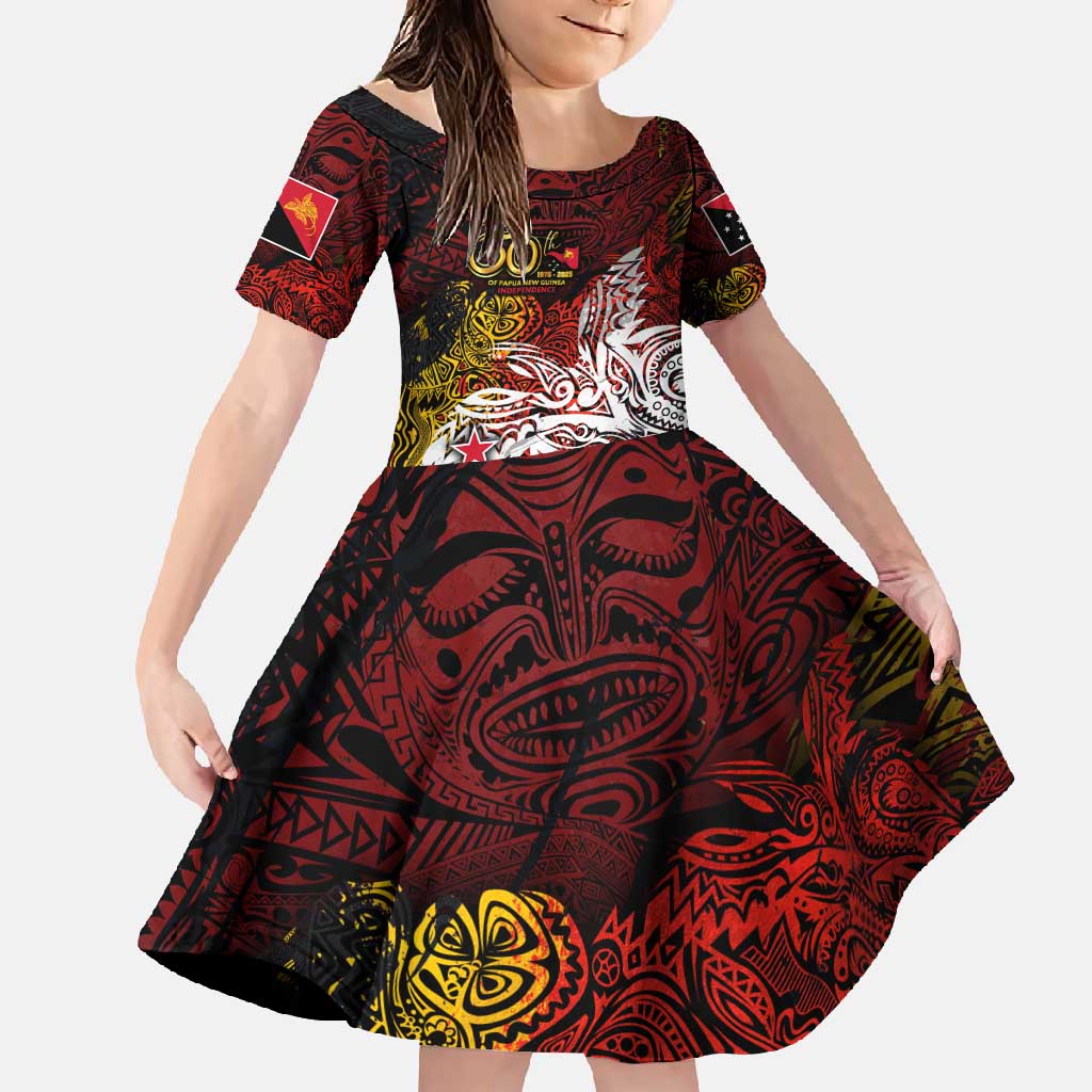 PNG 1975 - 2025 Family Matching Summer Maxi Dress and Hawaiian Shirt Papua New Guinea 50th Independence Anniversary