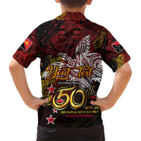 PNG 1975 - 2025 Kid Hawaiian Shirt Papua New Guinea 50th Independence Anniversary