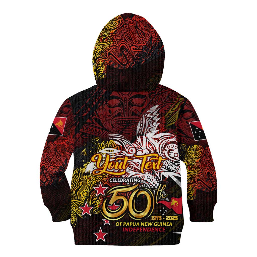 PNG 1975 - 2025 Kid Hoodie Papua New Guinea 50th Independence Anniversary