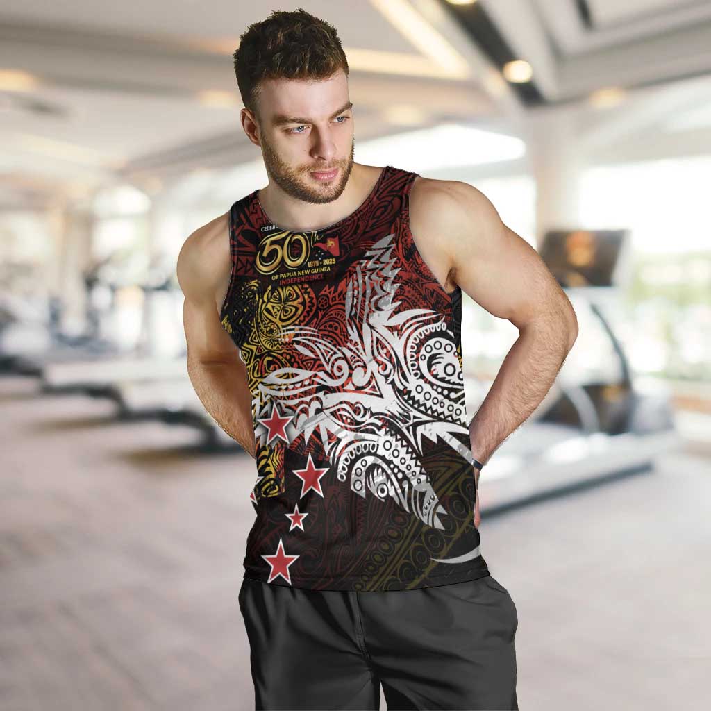 PNG 1975 - 2025 Men Tank Top Papua New Guinea 50th Independence Anniversary