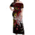 PNG 1975 - 2025 Off Shoulder Maxi Dress Papua New Guinea 50th Independence Anniversary