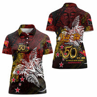 PNG 1975 - 2025 Women Polo Shirt Papua New Guinea 50th Independence Anniversary