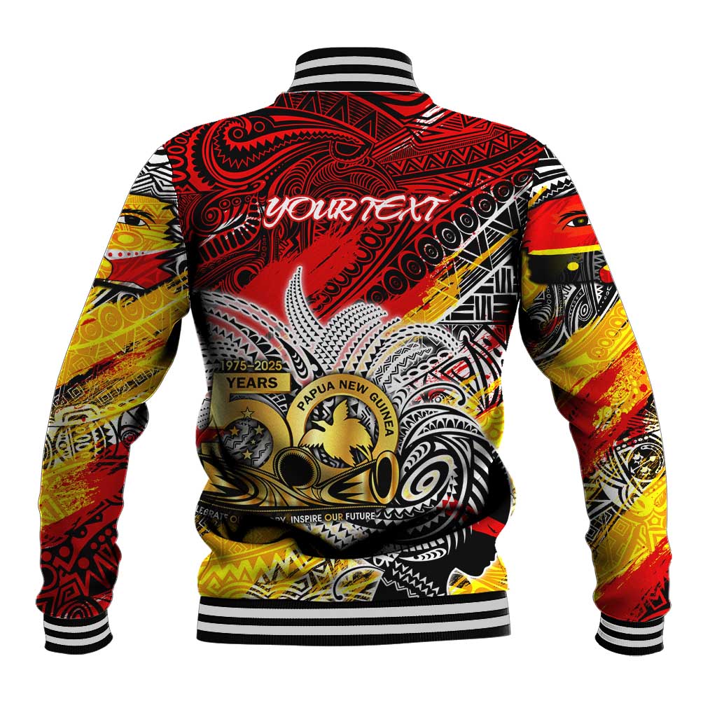 Papua New Guinea 50th Independence Day Baseball Jacket Celebrate Our History, Inspire Our Future