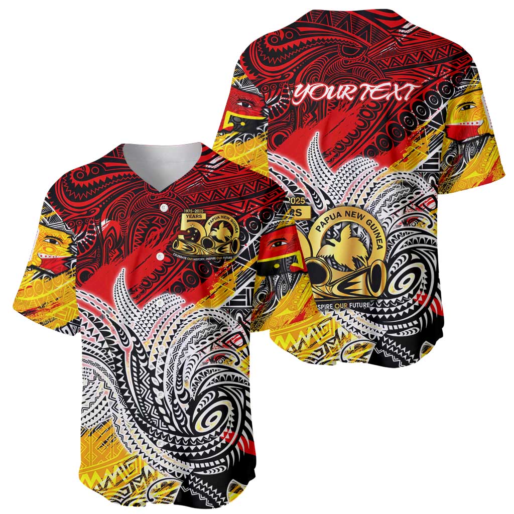 Papua New Guinea 50th Independence Day Baseball Jersey Celebrate Our History, Inspire Our Future