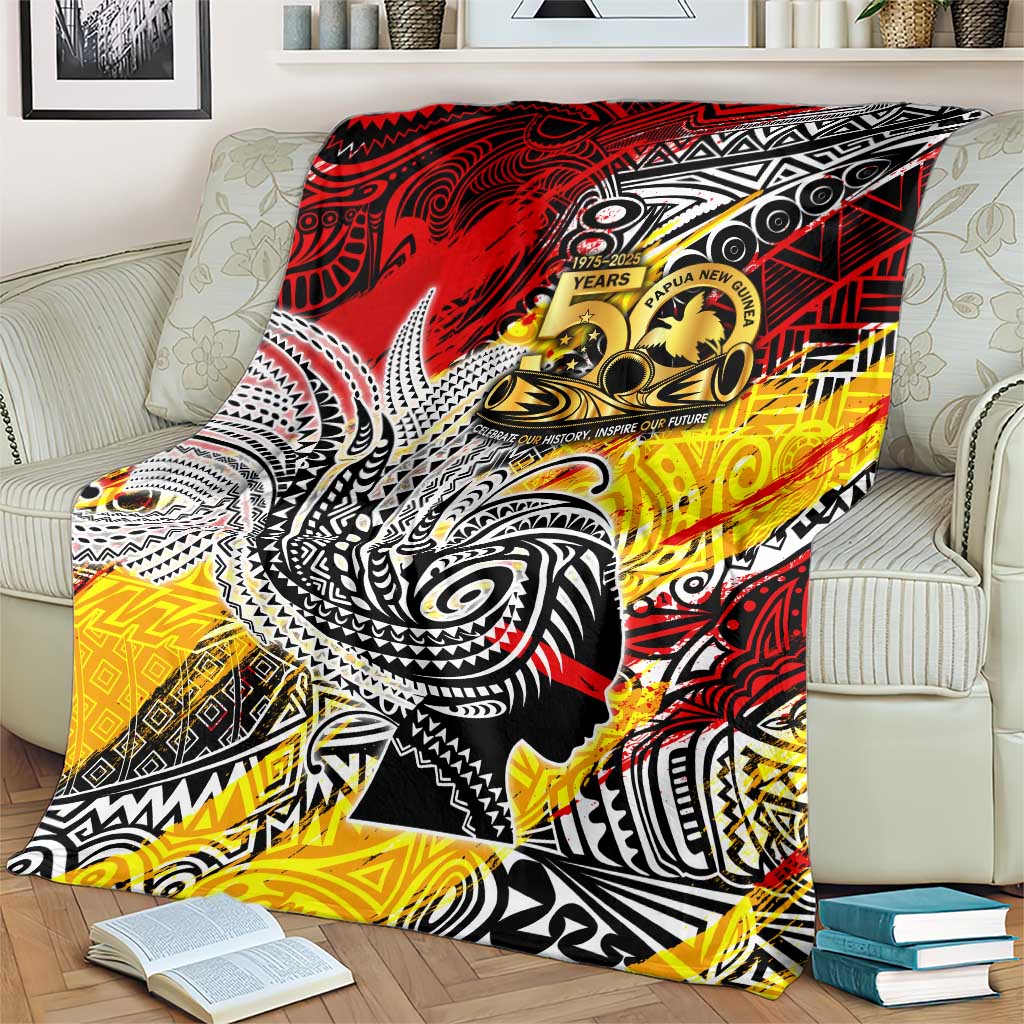Papua New Guinea 50th Independence Day Blanket Celebrate Our History, Inspire Our Future
