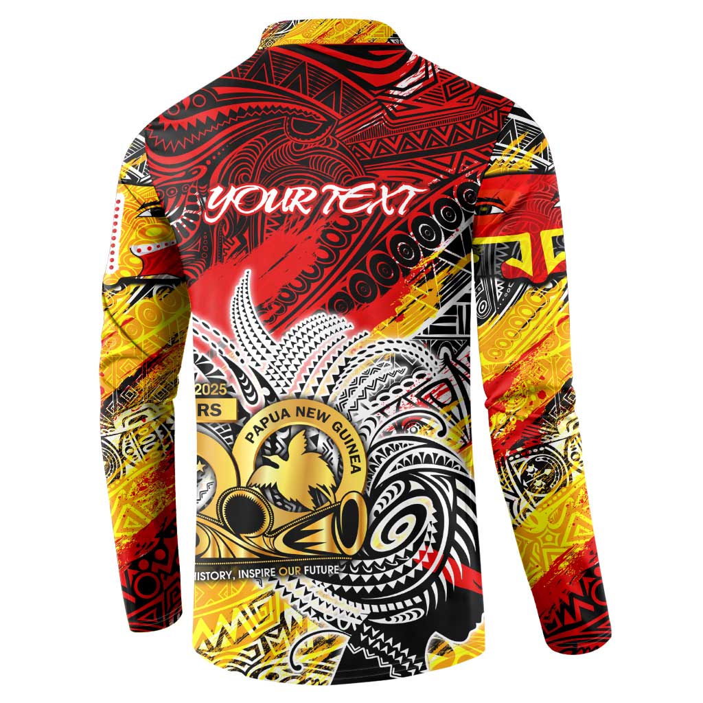 Papua New Guinea 50th Independence Day Button Sweatshirt Celebrate Our History, Inspire Our Future