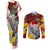 Papua New Guinea 50th Independence Day Couples Matching Tank Maxi Dress and Long Sleeve Button Shirt Celebrate Our History, Inspire Our Future