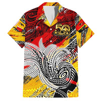 Papua New Guinea 50th Independence Day Family Matching Long Sleeve Bodycon Dress and Hawaiian Shirt Celebrate Our History, Inspire Our Future