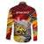 Papua New Guinea 50th Independence Day Family Matching Off The Shoulder Long Sleeve Dress and Hawaiian Shirt Celebrate Our History, Inspire Our Future