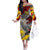 Papua New Guinea 50th Independence Day Family Matching Off The Shoulder Long Sleeve Dress and Hawaiian Shirt Celebrate Our History, Inspire Our Future