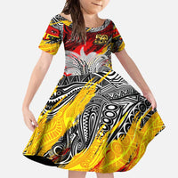 Papua New Guinea 50th Independence Day Family Matching Off Shoulder Maxi Dress and Hawaiian Shirt Celebrate Our History, Inspire Our Future