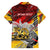 Papua New Guinea 50th Independence Day Family Matching Off Shoulder Short Dress and Hawaiian Shirt Celebrate Our History, Inspire Our Future