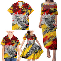 Papua New Guinea 50th Independence Day Family Matching Puletasi and Hawaiian Shirt Celebrate Our History, Inspire Our Future