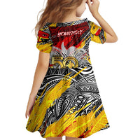 Papua New Guinea 50th Independence Day Family Matching Short Sleeve Bodycon Dress and Hawaiian Shirt Celebrate Our History, Inspire Our Future