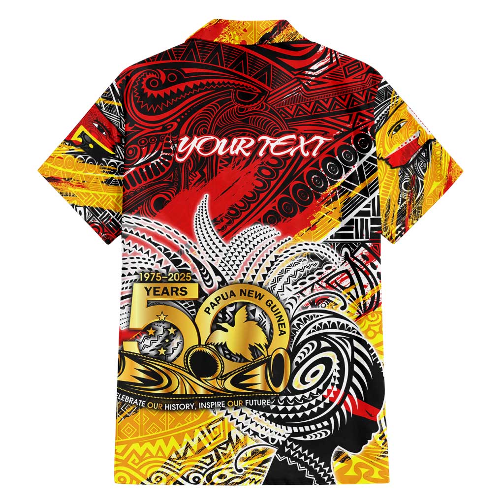 Papua New Guinea 50th Independence Day Family Matching Short Sleeve Bodycon Dress and Hawaiian Shirt Celebrate Our History, Inspire Our Future