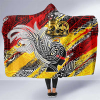 Papua New Guinea 50th Independence Day Hooded Blanket Celebrate Our History, Inspire Our Future