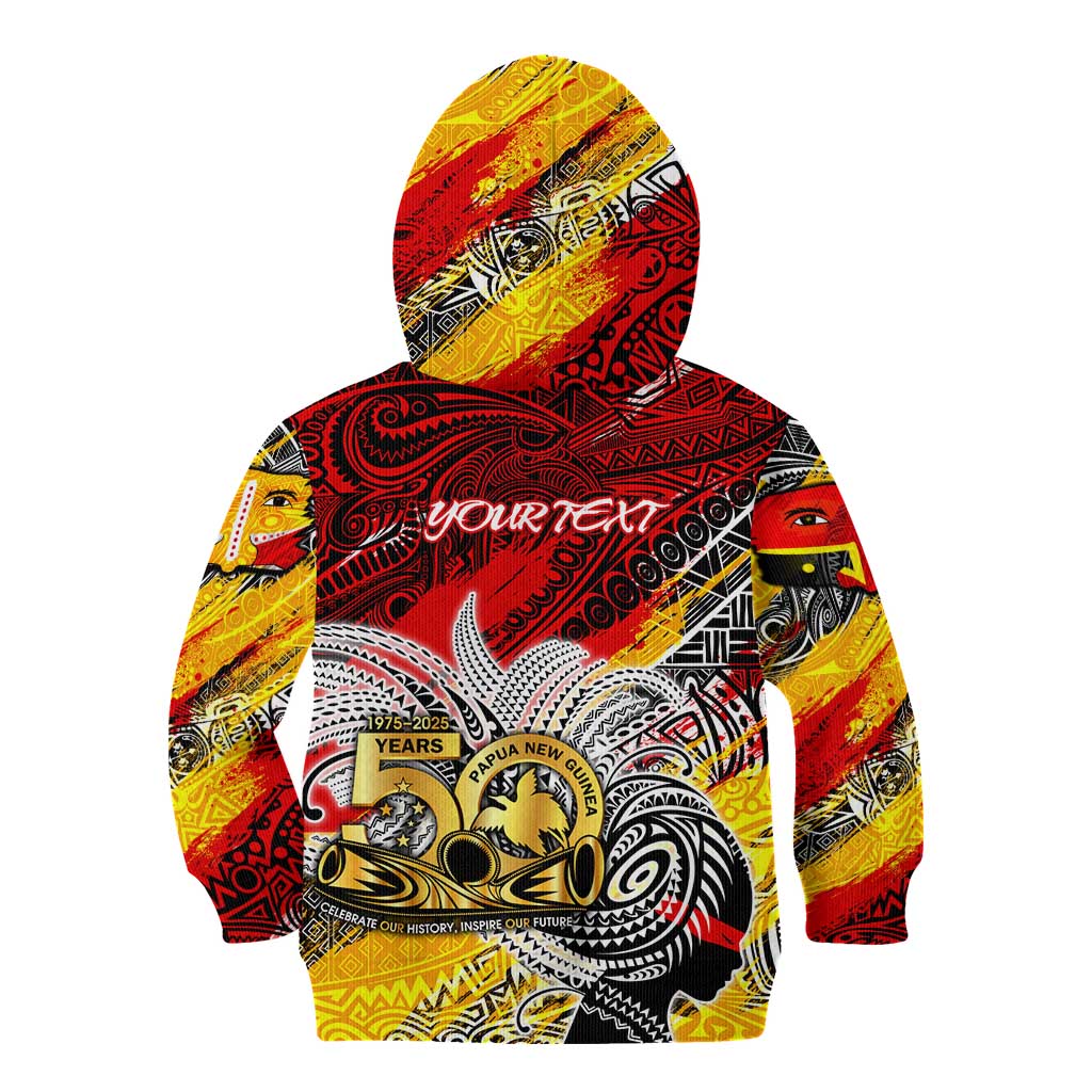 Papua New Guinea 50th Independence Day Kid Hoodie Celebrate Our History, Inspire Our Future