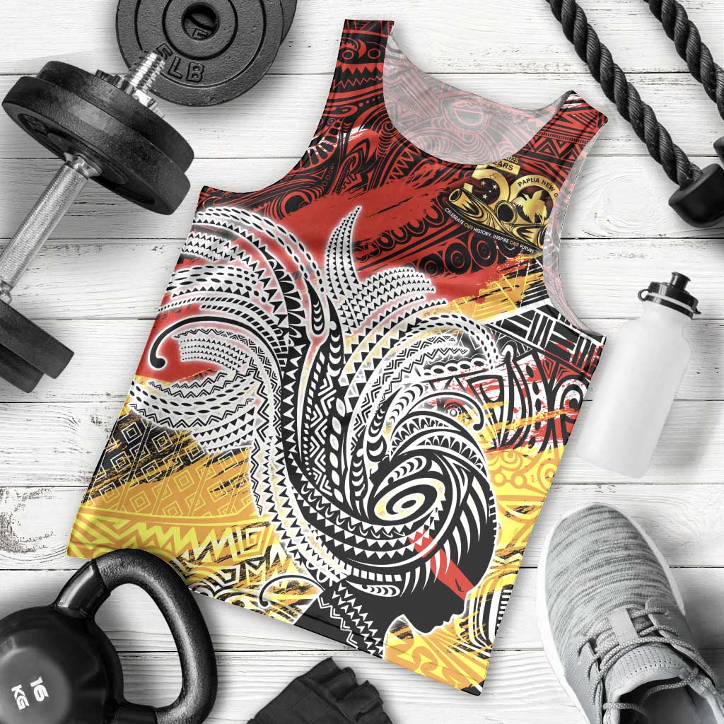 Papua New Guinea 50th Independence Day Men Tank Top Celebrate Our History, Inspire Our Future